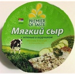 Сыр мягкий Premier Of Taste с зеленью и огурчиком
