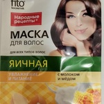 Маска для волос Фитокосметик яичная с медом и молоком фото 2 
