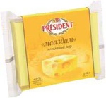 Сыр плавленый "President" - "Мааздам", ломтевой