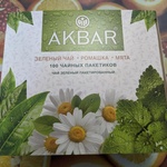 Чай зеленый Akbar "Ромашка и Мята", 100 пак фото 2 