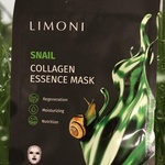 Тканевая маска для лица Limoni регенерирующая с экстрактом секреции  улитки фото 1 