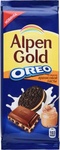 Молочный шоколад Alpen Gold OREO, арахисовая паста